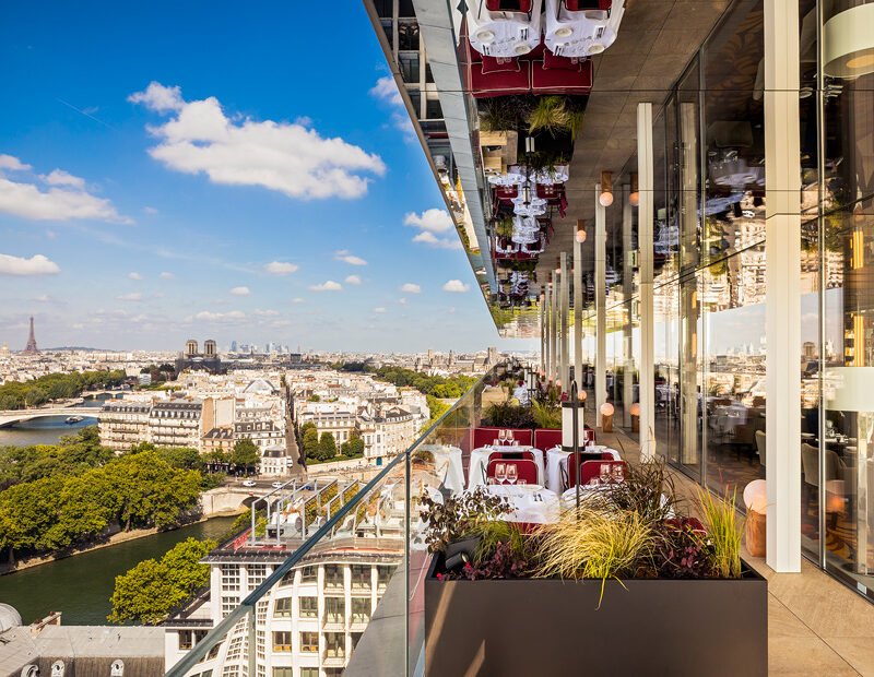 New Paris Hotel So/ Paris rooftop bar with stunning views